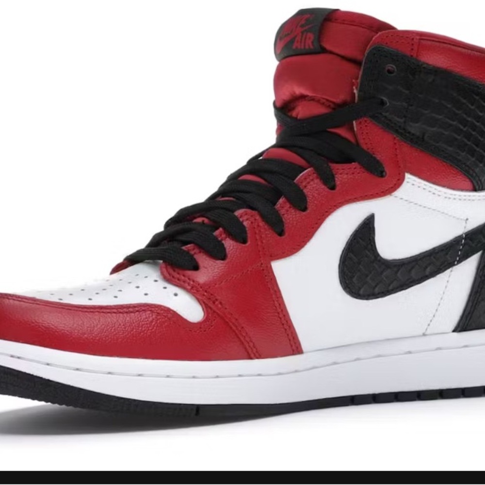 Nike Men's Red, Black, and White High-Top Sneakers